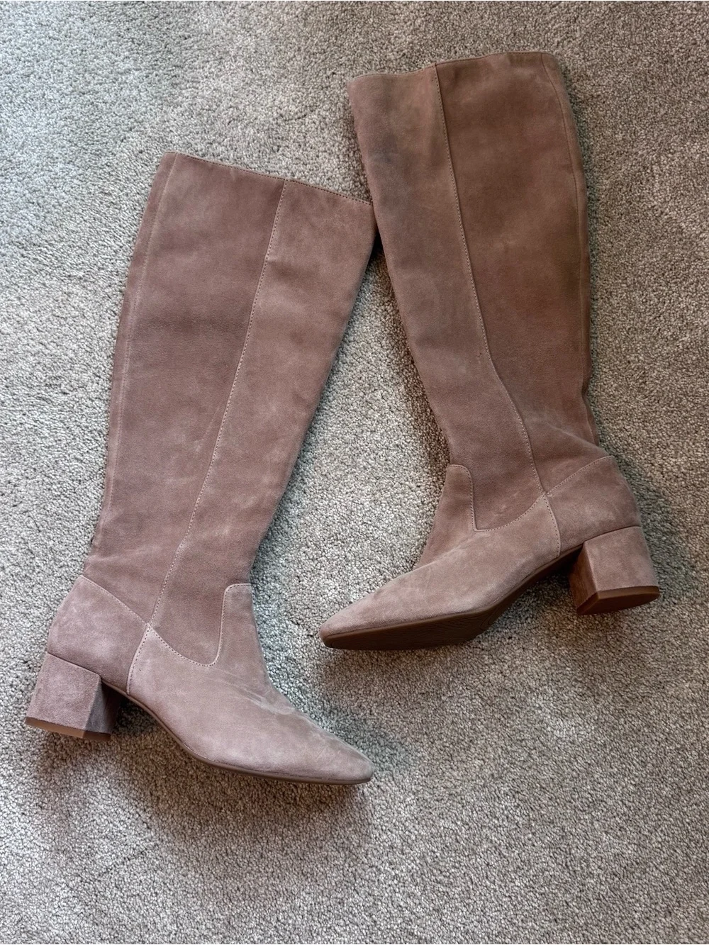 Alex Marie prizelle Tall Suede Boots in light brown tan piazza taupe 7 EUC